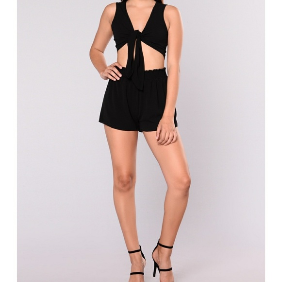 Fashion Nova NWT Black 2 Piece Set - Picture 2 of 4